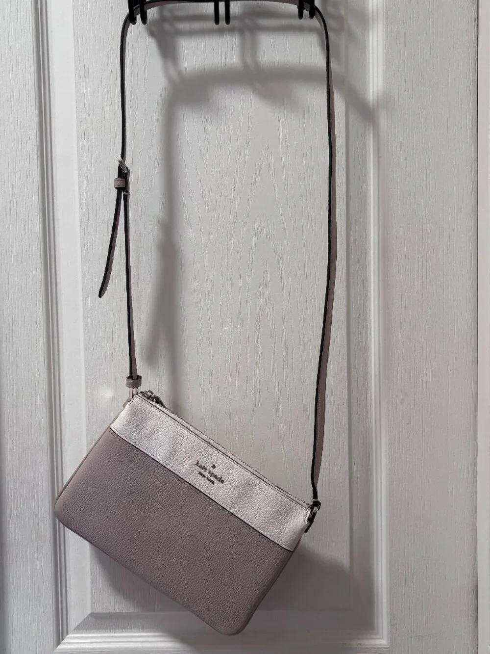 Kate Spade Leila Colorblock Triple Gusset Pebbled Leather Crossbody Bag